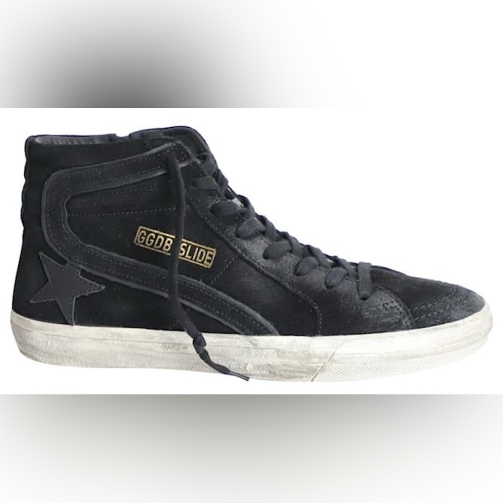 Slide Black High-Top Sneakers